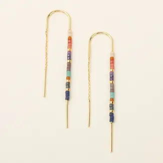 Scout Chromacolor Miyuki Thread Earring - Dark Multi/Gold