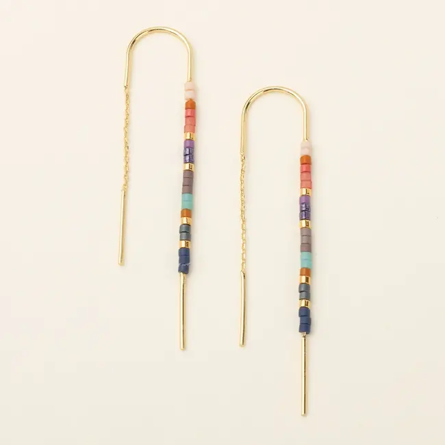 Scout Chromacolor Miyuki Thread Earring - Dark Multi/Gold