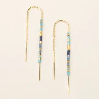 Scout Chromacolor Miyuki Thread Earring - Cobalt Multi/Gold