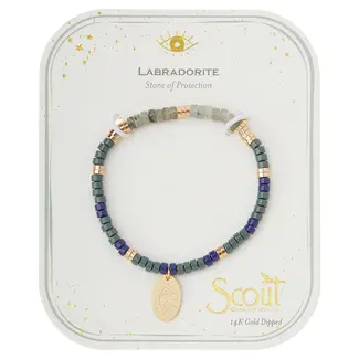 Scout Intention Charm Bracelet  Labradorite/Gold