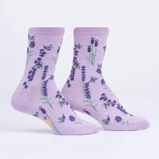 Sock it to Me Women's Crew - Bees and Lavender