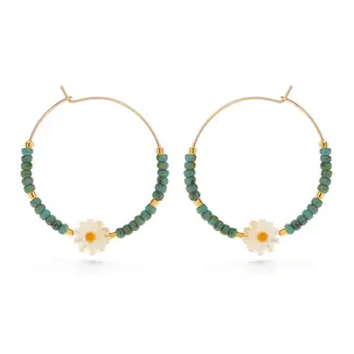 Amano Studio Daisy Bead Hoop Blue Picasso