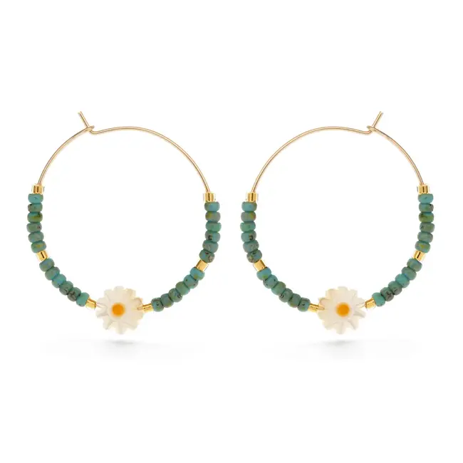 Amano Studio Daisy Bead Hoop Blue Picasso