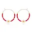 Amano Studio Daisy Bead Hoop Rainbow Coral