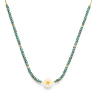 Amano Studio Daisy Miyuki Bead Blue Picasso Necklace