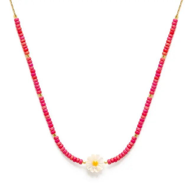 Amano Studio Daisy Miyuki Bead Rainbow Coral Necklace