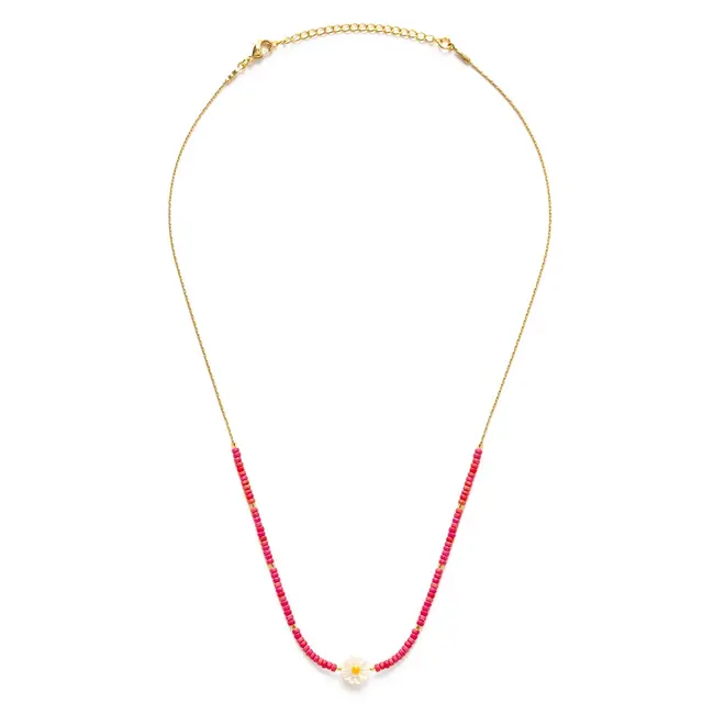 Amano Studio Daisy Miyuki Bead Rainbow Coral Necklace