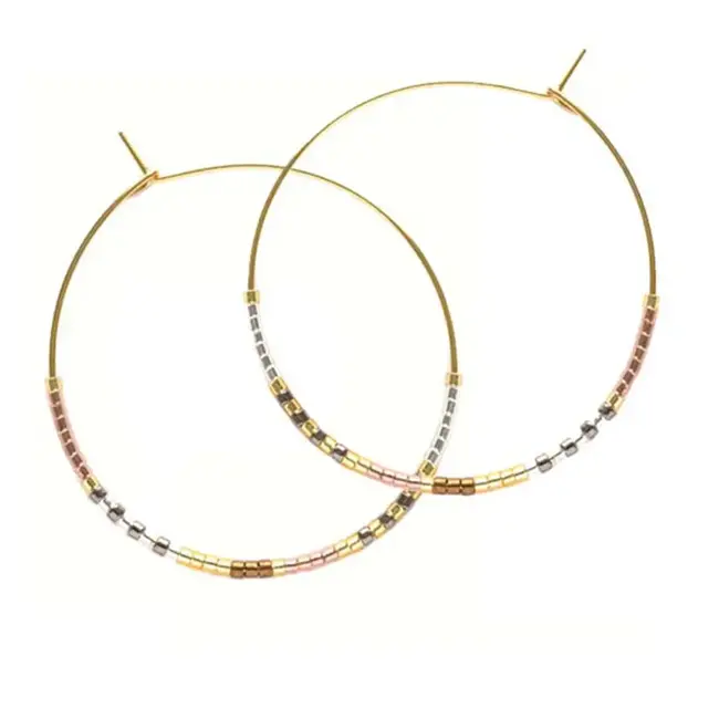 Amano Studio Japanese Seed Bead Hoop- Champagne