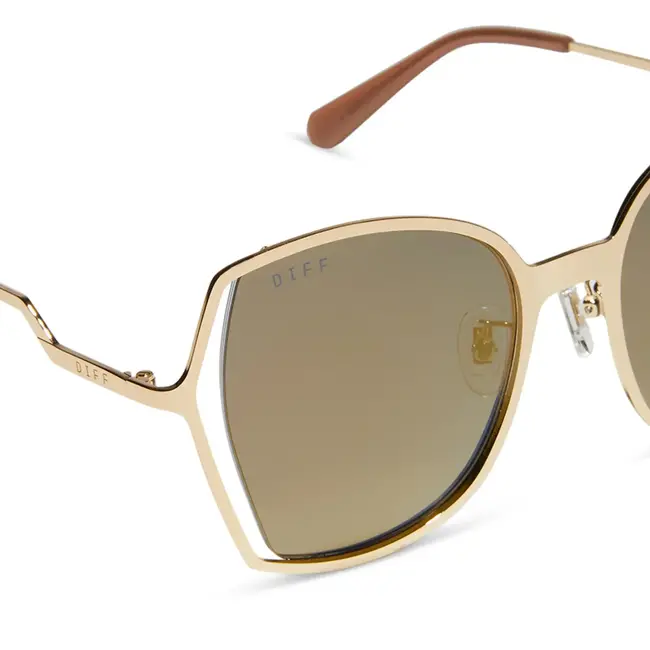 Diff Eyewear Donna iii Gold +Gold Mirrored Polarized