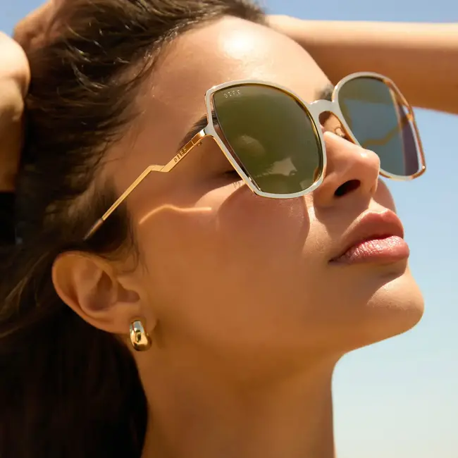 Diff Eyewear Donna iii Gold +Gold Mirrored Polarized