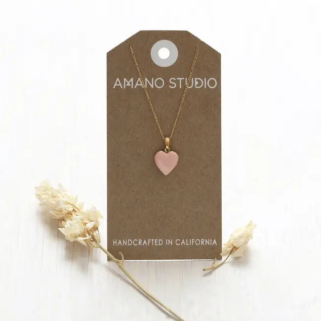 Amano Studio Small Heart Locket Rose
