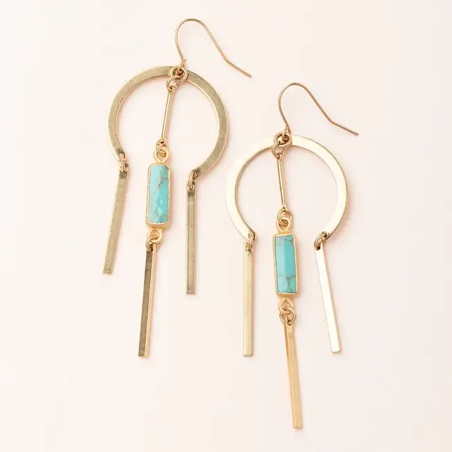 Scout Dream Stone Earring- Gold Turquoise