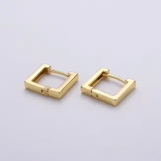 Gold Fill Square Huggie Earring