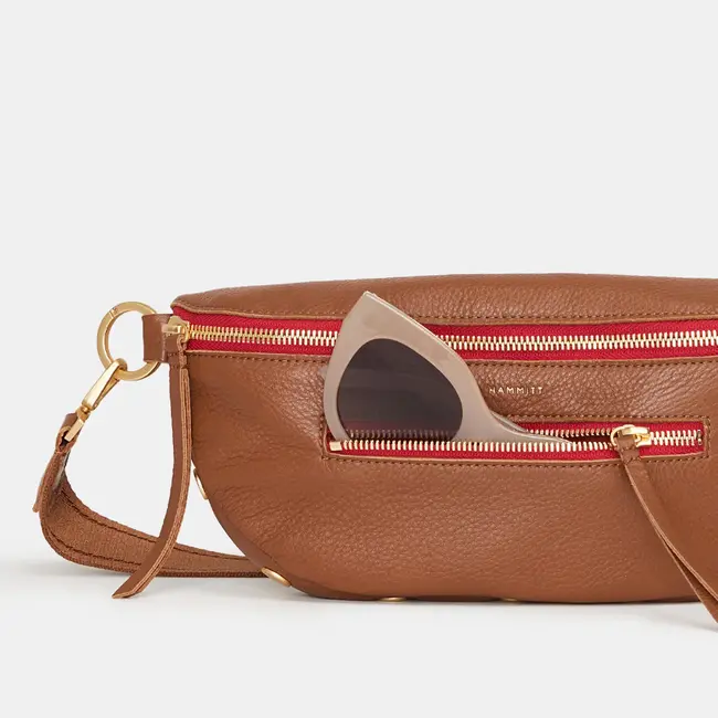 Hammitt Charles Crossbody  Mahogany Pebble
