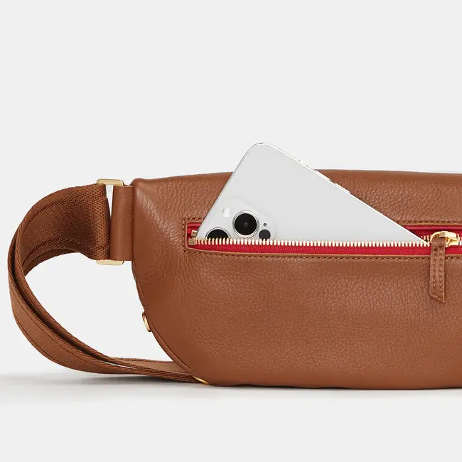 Hammitt Charles Crossbody  Mahogany Pebble