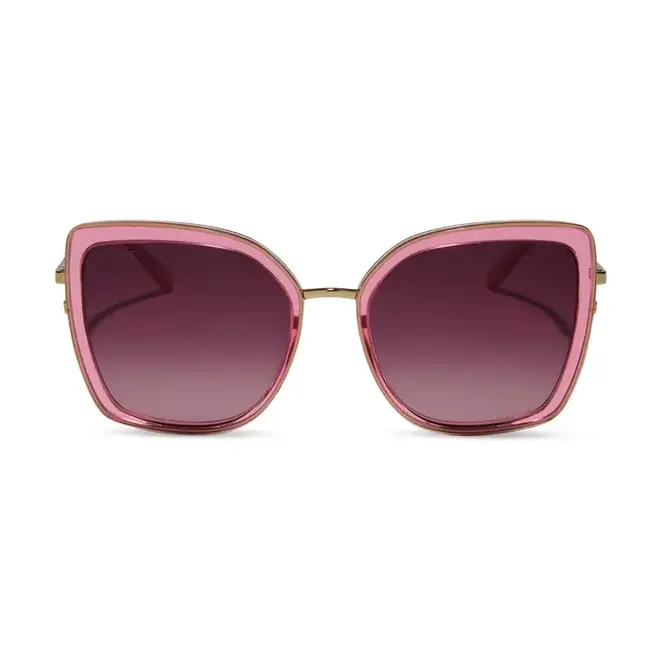 Diff Eyewear Clarisse - Candy Pink Crystal + Wine Gradient