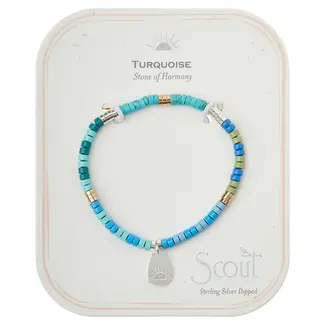 Scout Intention Charm Bracelet  Turquoise/Silver/Gold