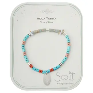 Scout Intention Charm Bracelet  Aqua Terra/Silver