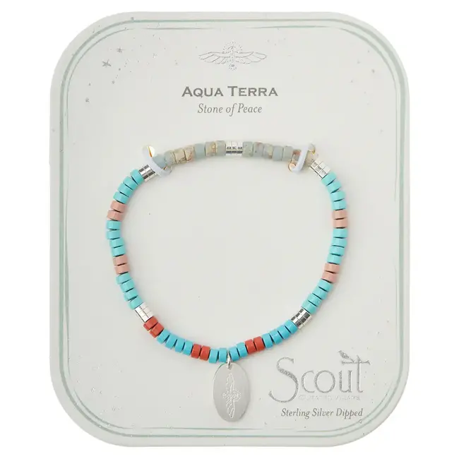 Scout Intention Charm Bracelet  Aqua Terra/Silver