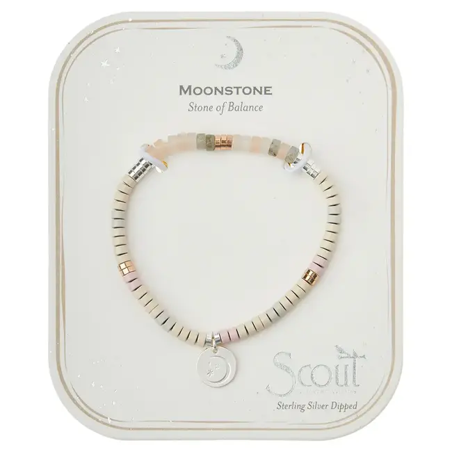 Scout Intention Charm Bracelet  Moonstone/Silver/Gold