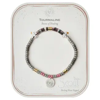 Scout Intention Charm Bracelet  Tourmaline/Silver