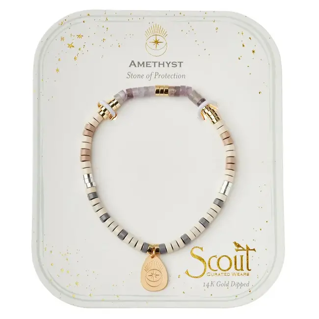 Scout Intention Charm Bracelet  Amethyst/Gold