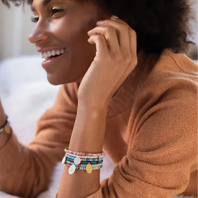 Scout Intention Charm Bracelet  Aqua Terra/Silver