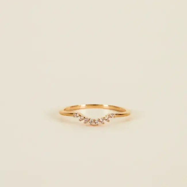 JaxKelly Arched Crown Champagne Ring - 6