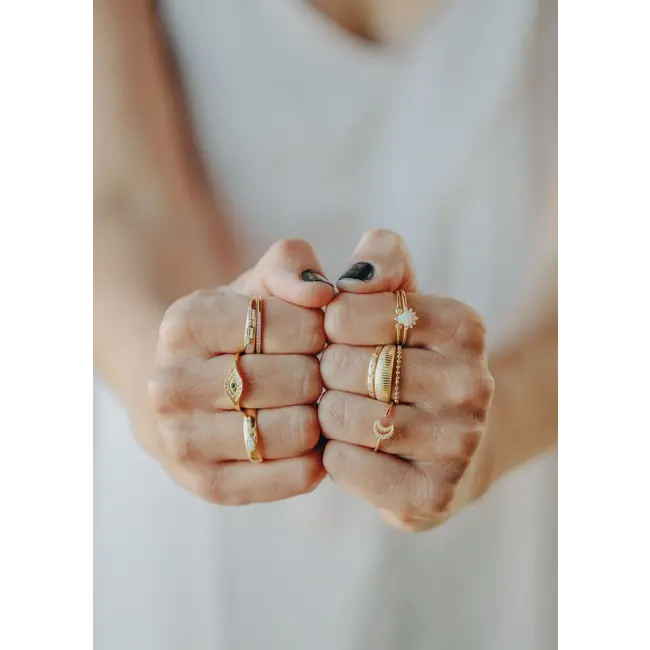 JaxKelly Inset Baguette Ring - 7