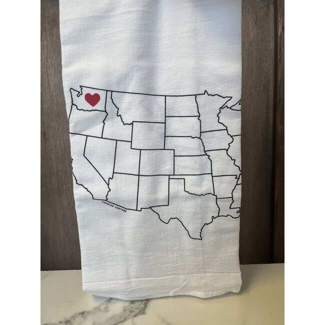 Counter Couture Washington Heart Tea Towel