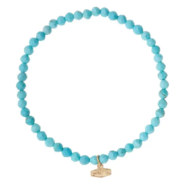 Scout Mini Faceted Stone Stacking Bracelet Turquoise/Gold