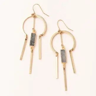 Scout Dream Stone Earring Gold Labradorite