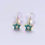 GF 5mm Mini CZ Flower Studs - Turquoise