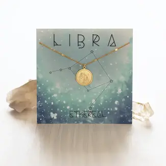 Amano Studio Zodiac Necklace Gold Libra