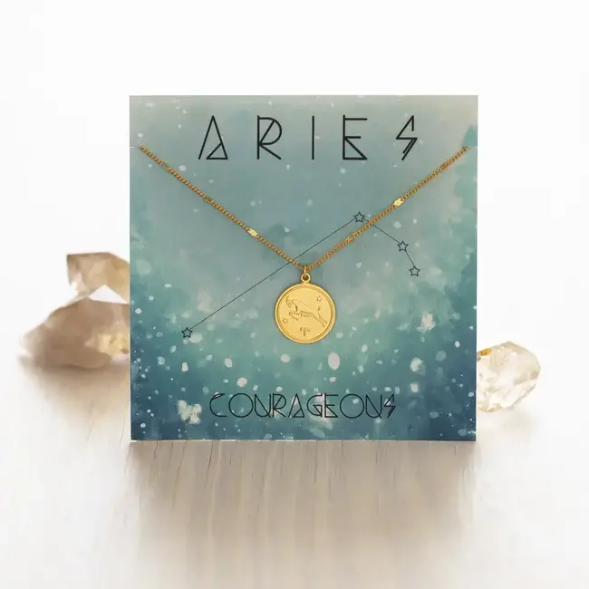 Amano Studio Zodiac Necklace Gold Aries