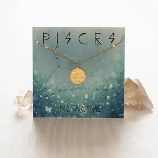 Amano Studio Zodiac Necklace Gold Pisces