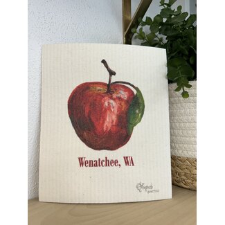 French Graffiti Wenatchee Apple - Swedish Dishcloth