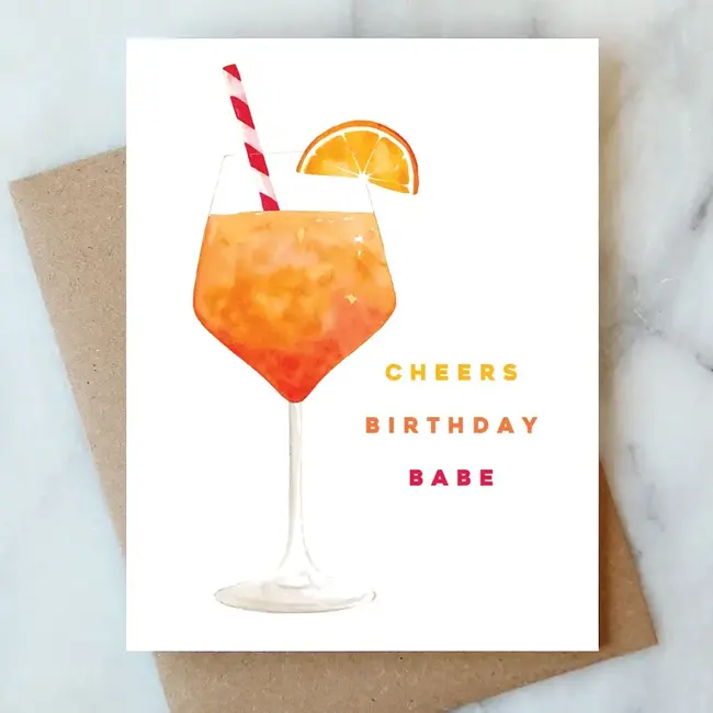 Abigail Jayne Design Birthday Cards Aperol Spritz