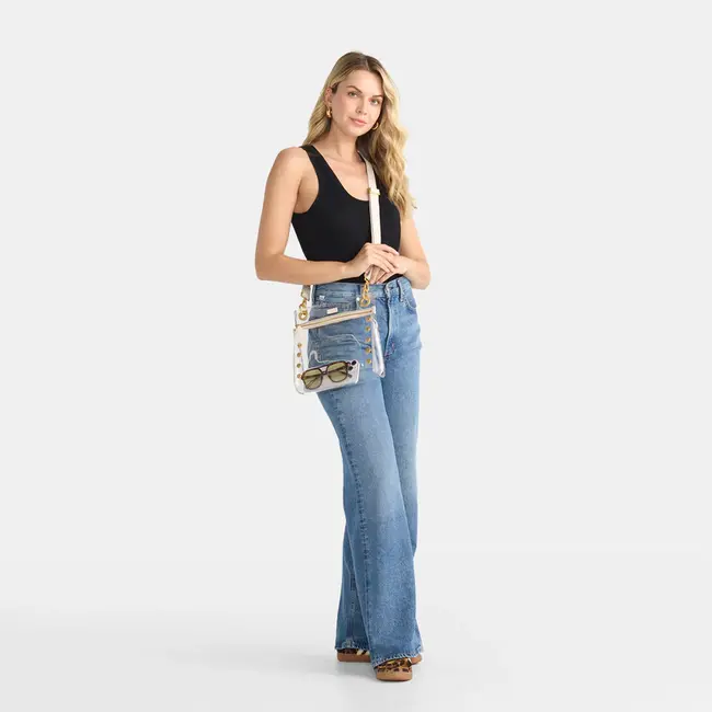 Hammitt Tony Med Clear-Calla Lily White