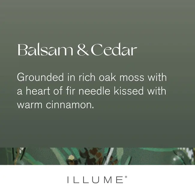 Illume Balsam & Cedar Small Boxed Crackle Glass