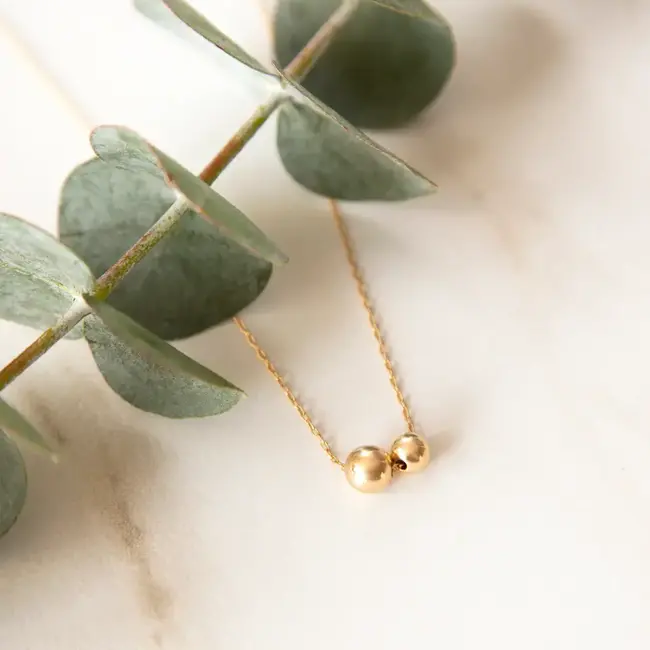 Tasi & Stowaway Metal Bauble Necklace - Gold