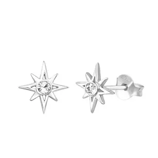 Tasi & Stowaway Tasi & Stowaway Silver Studs Star Crystal