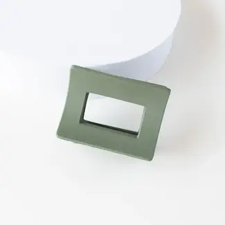 Tiepology Matte Rectangle Hair Clip Green Tea