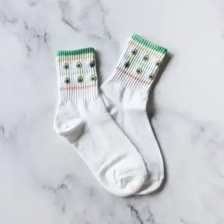 Tiepology Juicy Fruit Casual Socks - Avocado