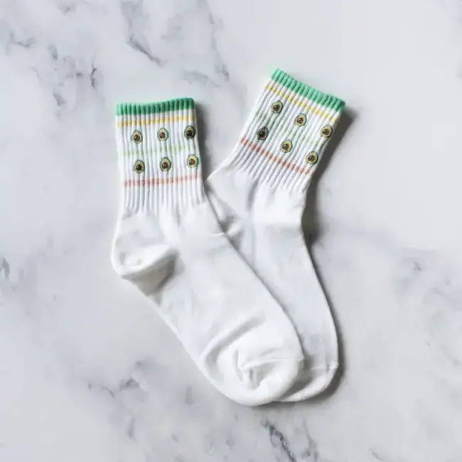 Tiepology Juicy Fruit Casual Socks - Avocado