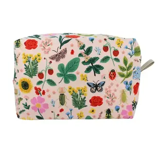 Dana Herbert Accessories Metallic Large Dopp Kit - Pink Wildflower