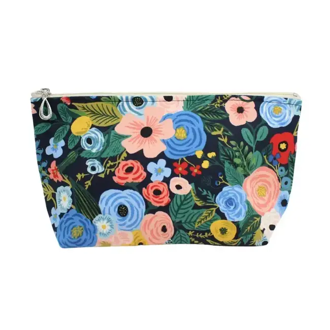 Dana Herbert Accessories Medium Makeup Bag - Navy Floral