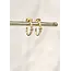 Victoria Cunningham FINE Gold Hoop with 3 Diamonds