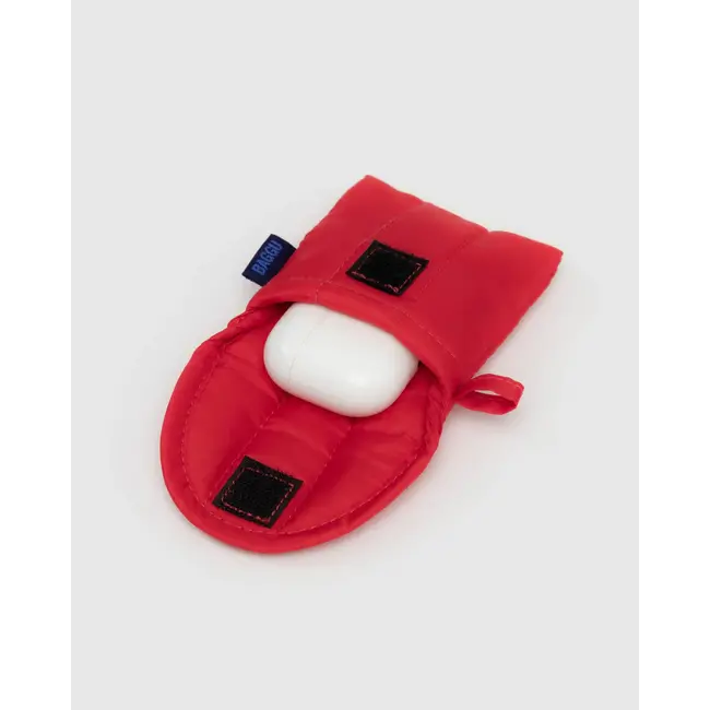 Baggu Puffy Earbuds Case - Candy Apple