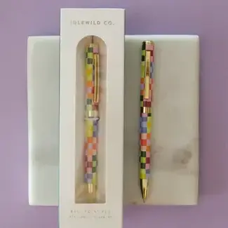 Idlewild Co. Rainbow Check Ballpoint Luxe Pen